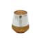 7" Gold & Silver Glass Modern Candlestick Holder